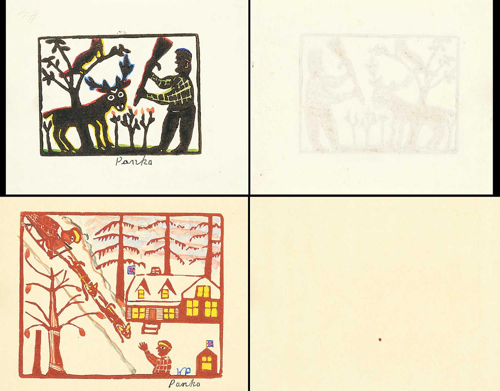 William Panko - Dogsled / Hunter and Deer