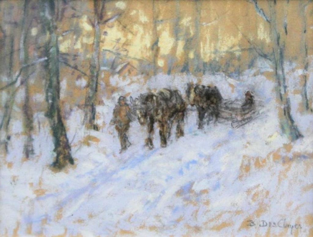 Berthe Des Clayes (1877-1968) - Hauling Cordwood
