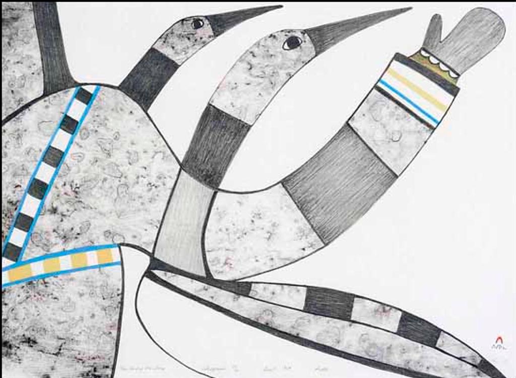 Pudlo Pudlat (1916-1992) - Man Among the Loon (02982/2013-1546)