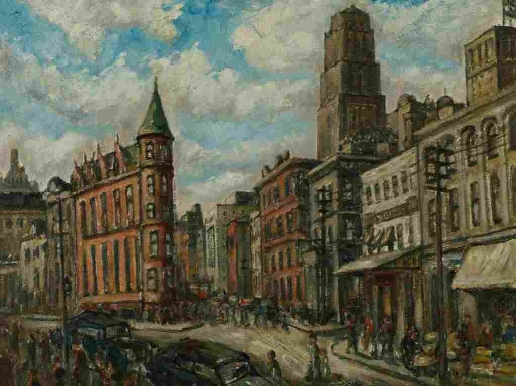 Jack Stevenson Whitfield (1921-2016) - Downtown Toronto (Gooderham Building)