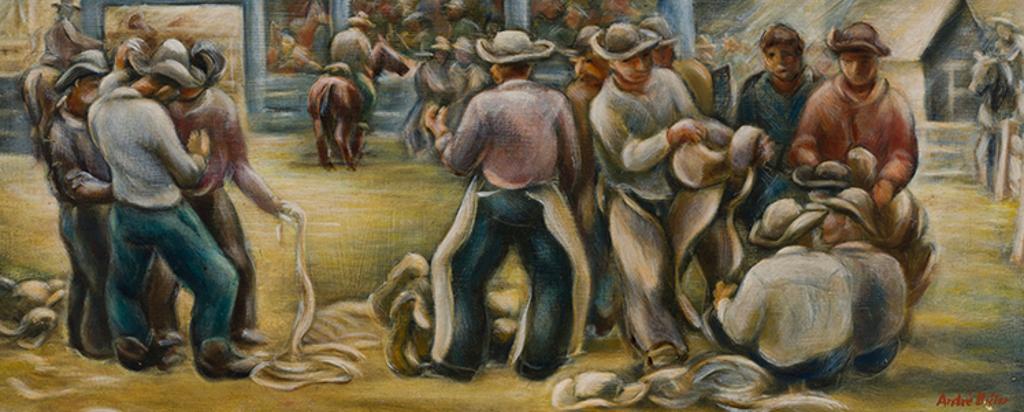 Andre Charles Bieler (1896-1989) - The Rodeo, McLeod, Alberta