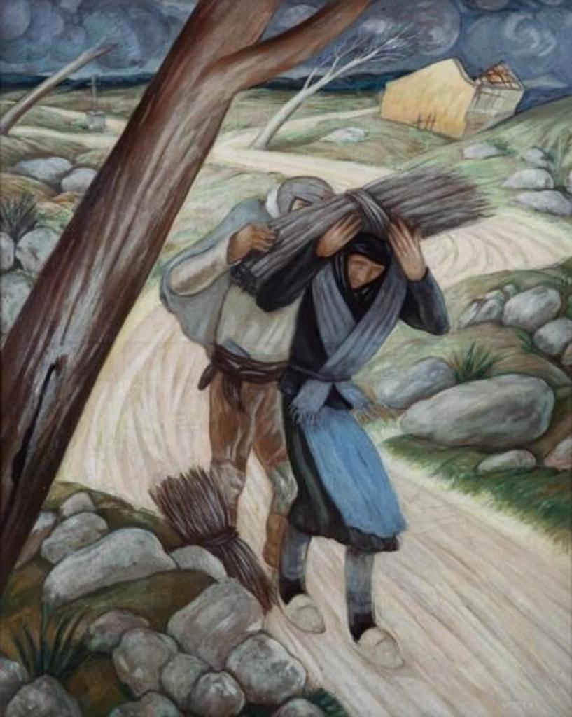 Theophile Eugene Verdeau (1884-1953) - Gathering Wood