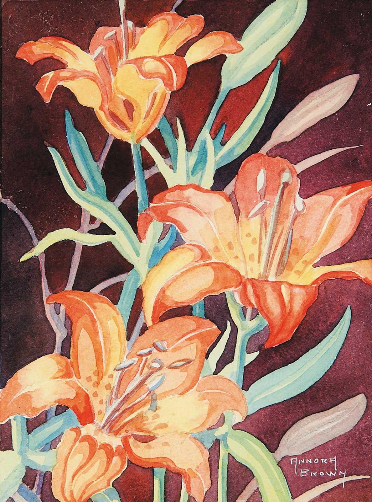 Annora Brown (1899-1987) - Untitled - Tiger Lilles