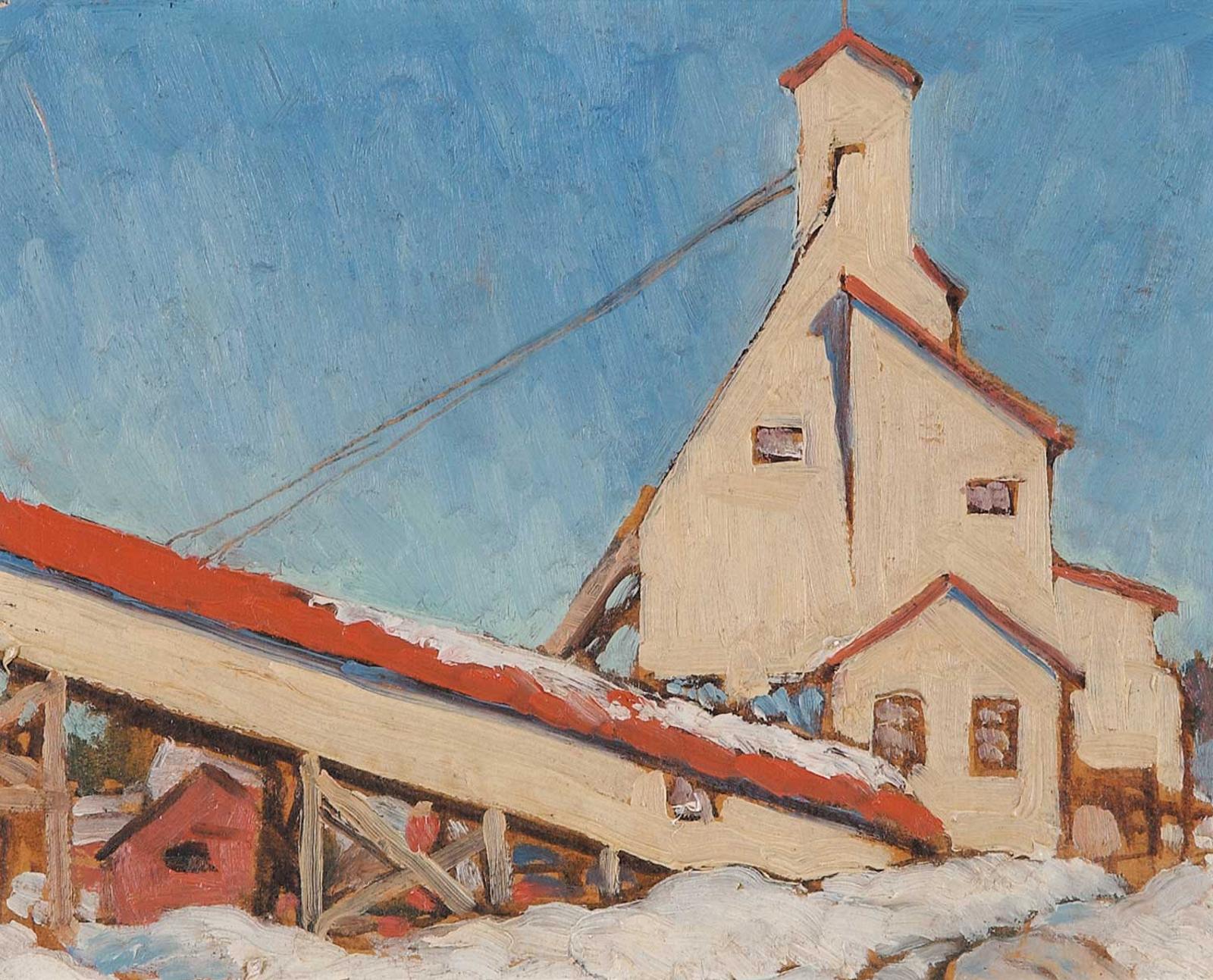 Alan Caswell Collier (1911-1990) - Headframe, Omega Mine, Larder Lake, Ont.