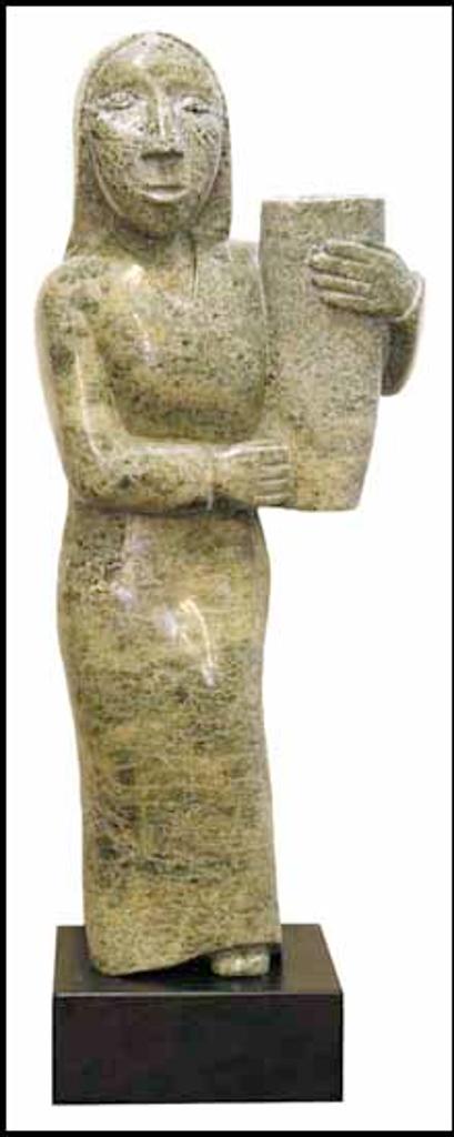 Oviloo Tunnillie (1949-2014) - Woman with Vase