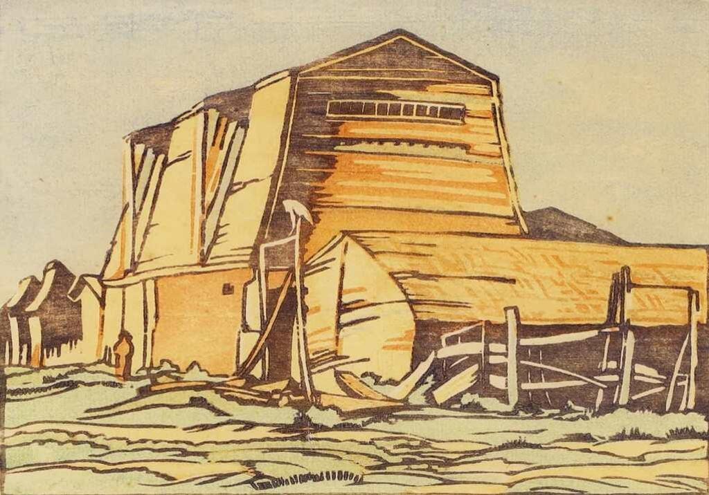 Margaret Dorothy Shelton (1915-1984) - Barn At Taber; 1941