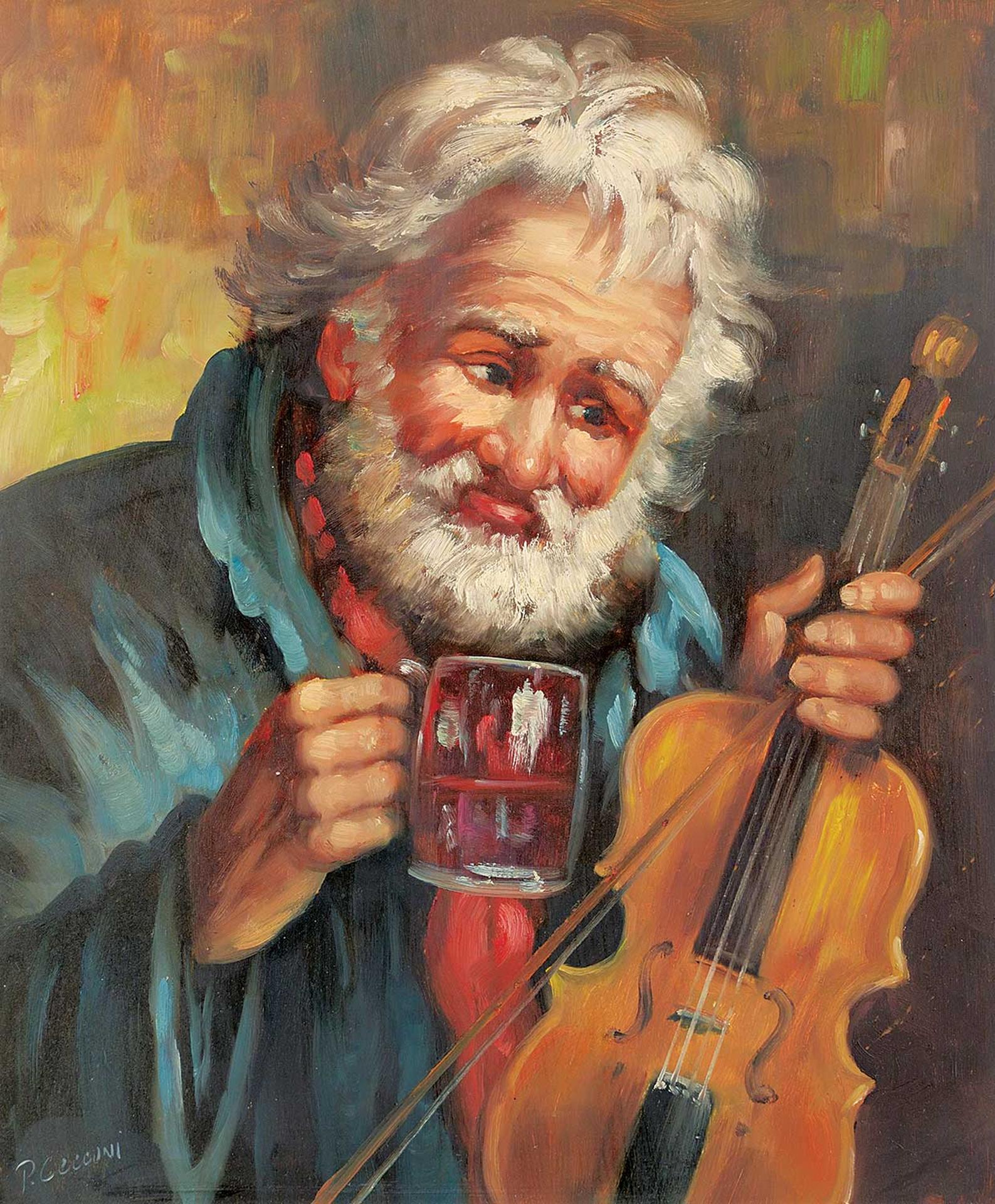 P. Cecconi - Untitled - Musician Taking a Break