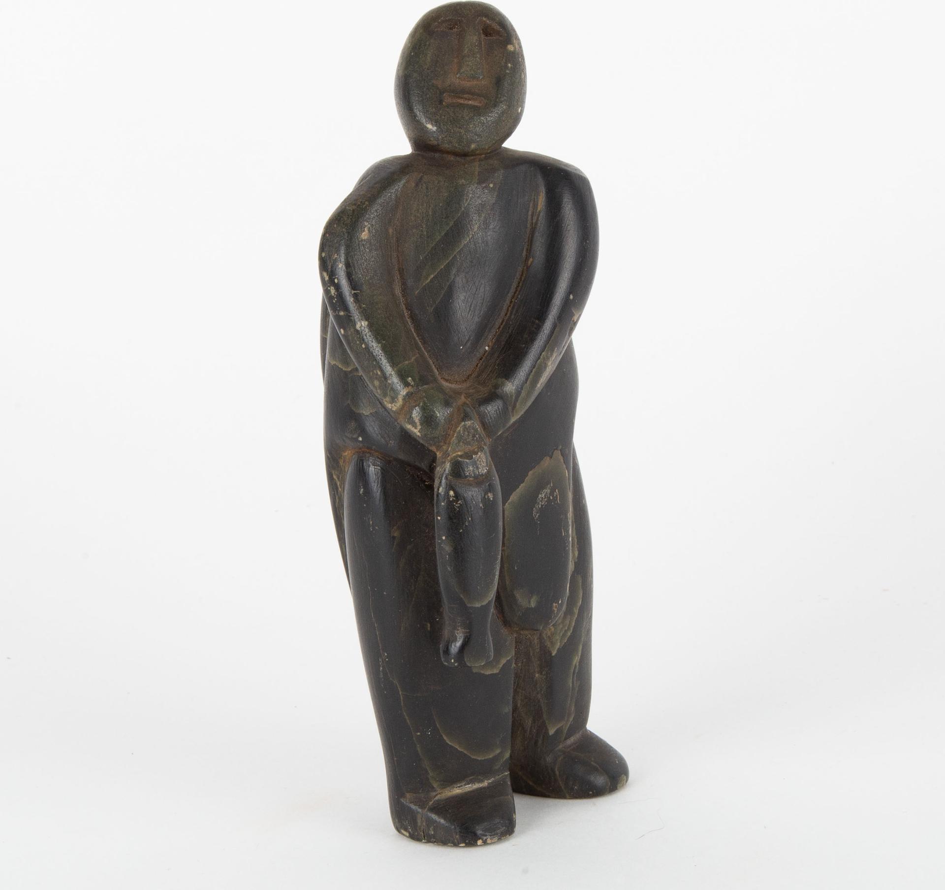 Victoria Mamnguqsualuk (1930-2016) - Man Holding A Fish
