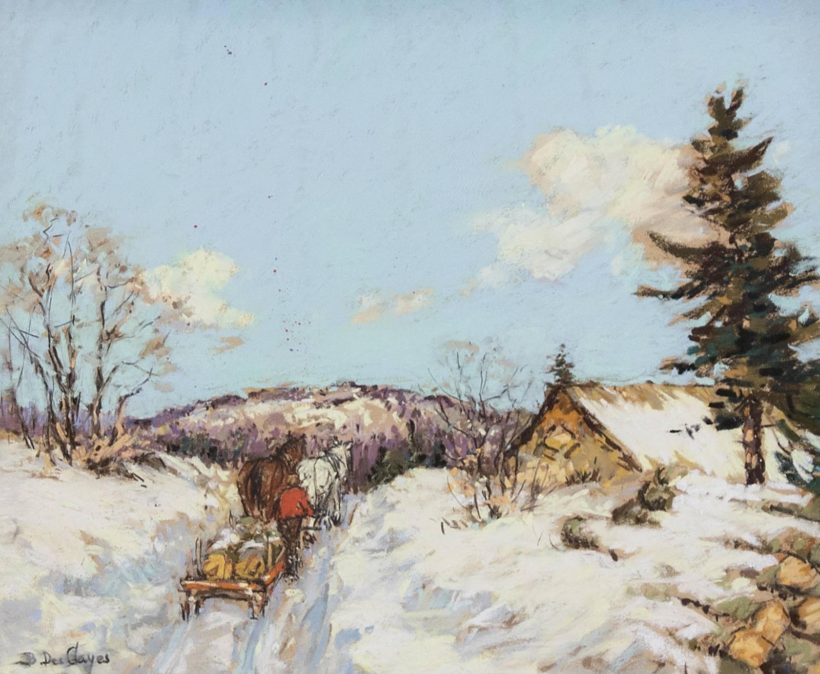 Berthe Des Clayes (1877-1968) - Hauling Timber