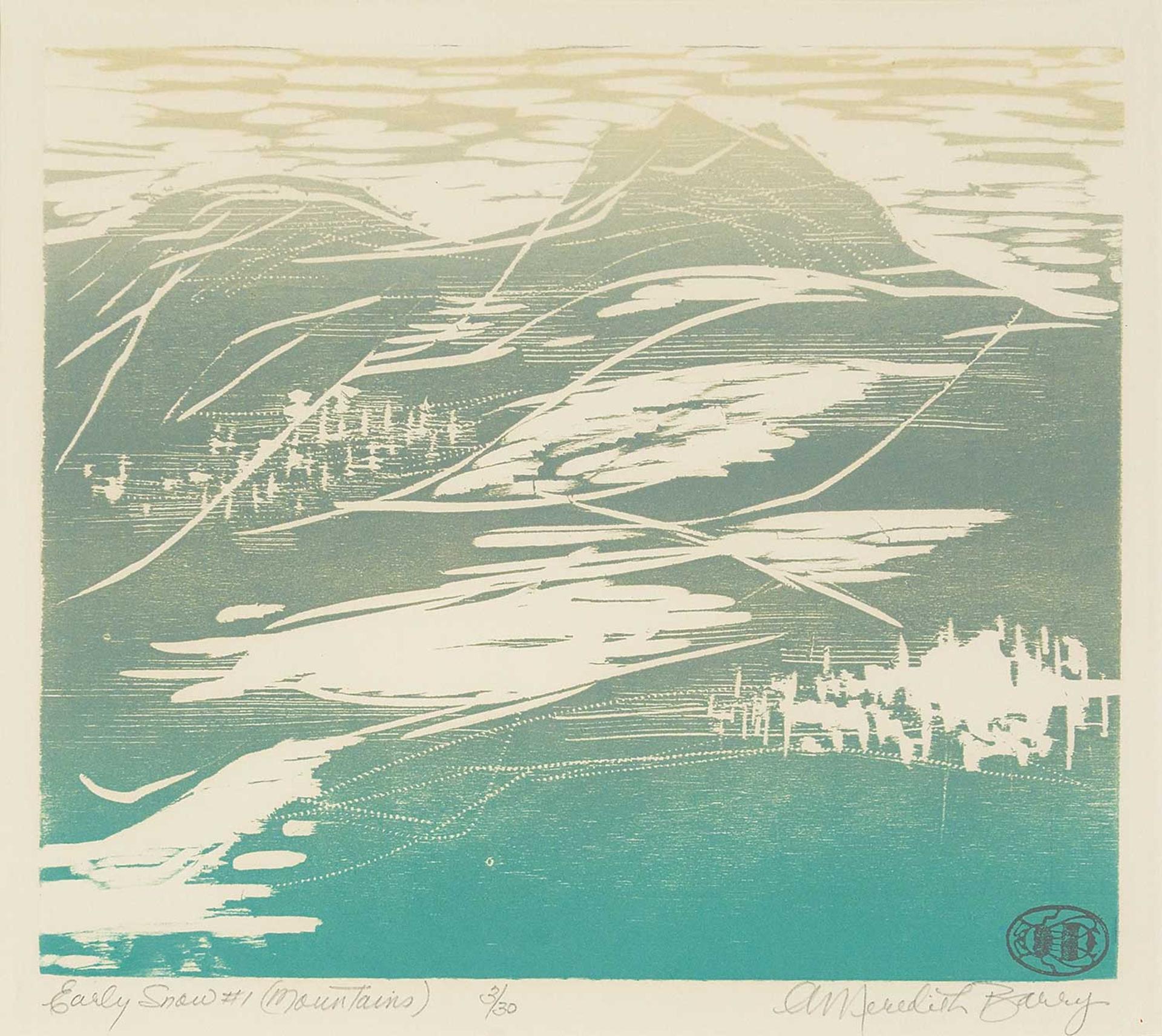 Anne Meredith Barry (1932-2003) - Early Snow #1 [Mountain]  #3/30