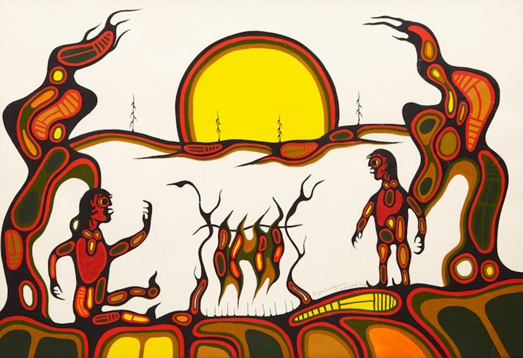 Goyce Kakegamic (1948) - Camp at Sunset