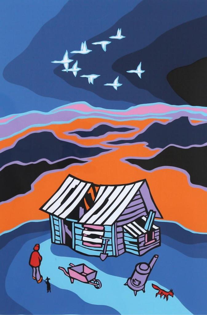 Ted Harrison (1926-2015) - Flight South; 1985