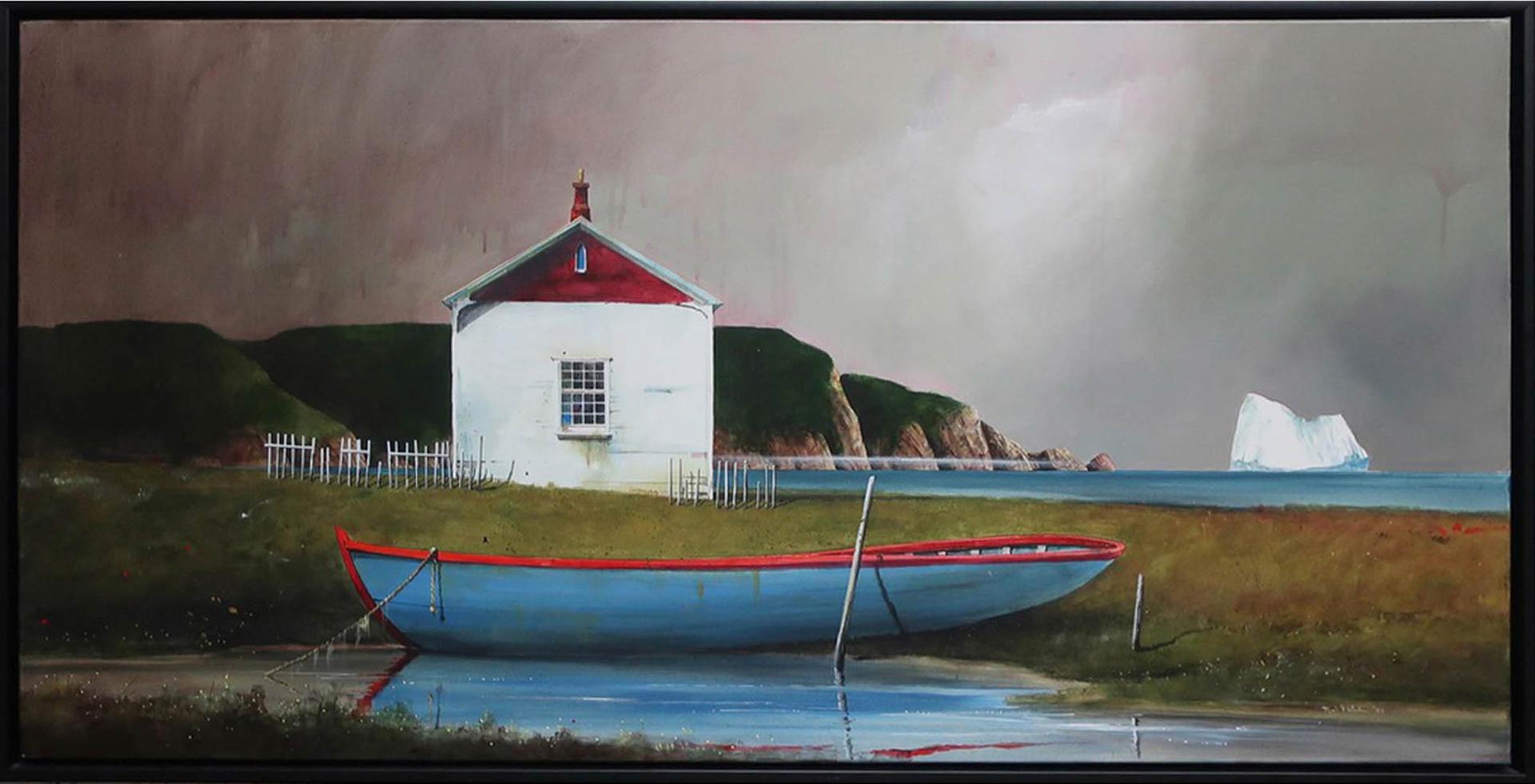 Mark Fletcher (1957) - Blue Boat At Keels