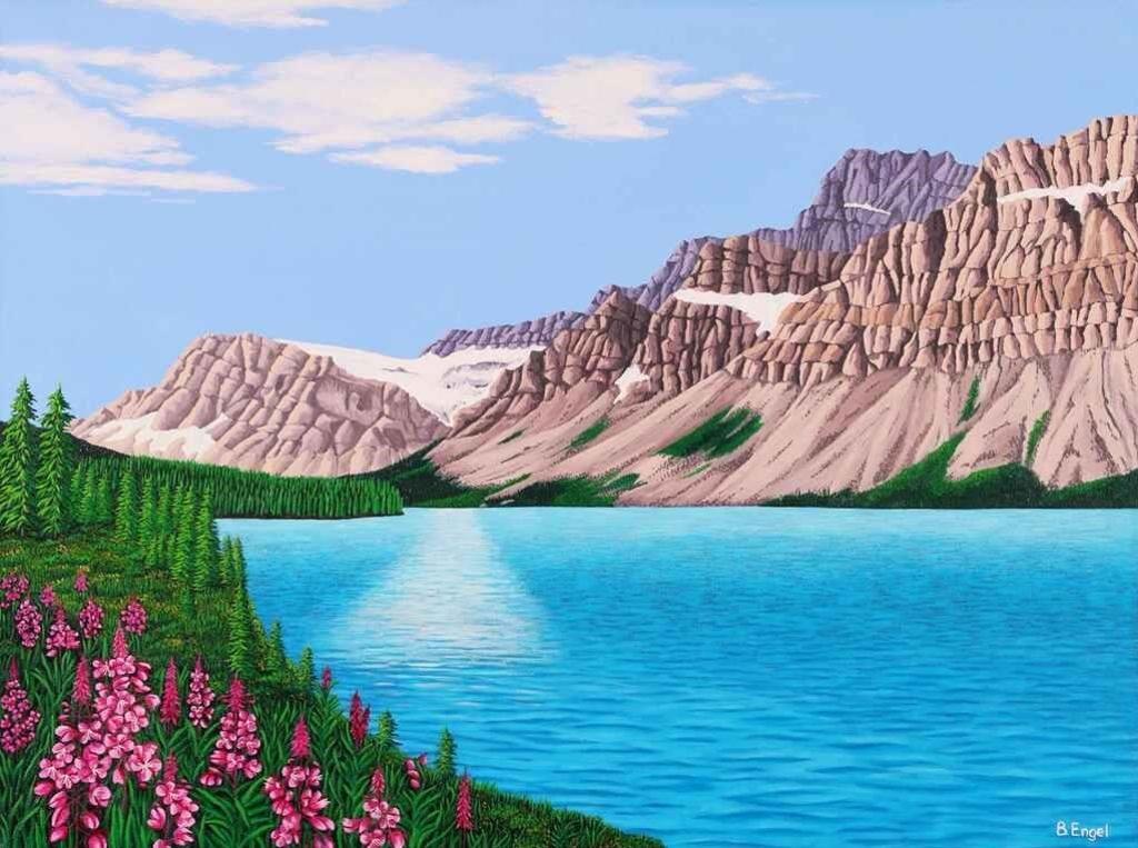 Barbara Engel - Fireweed At Bow Lake Alberta