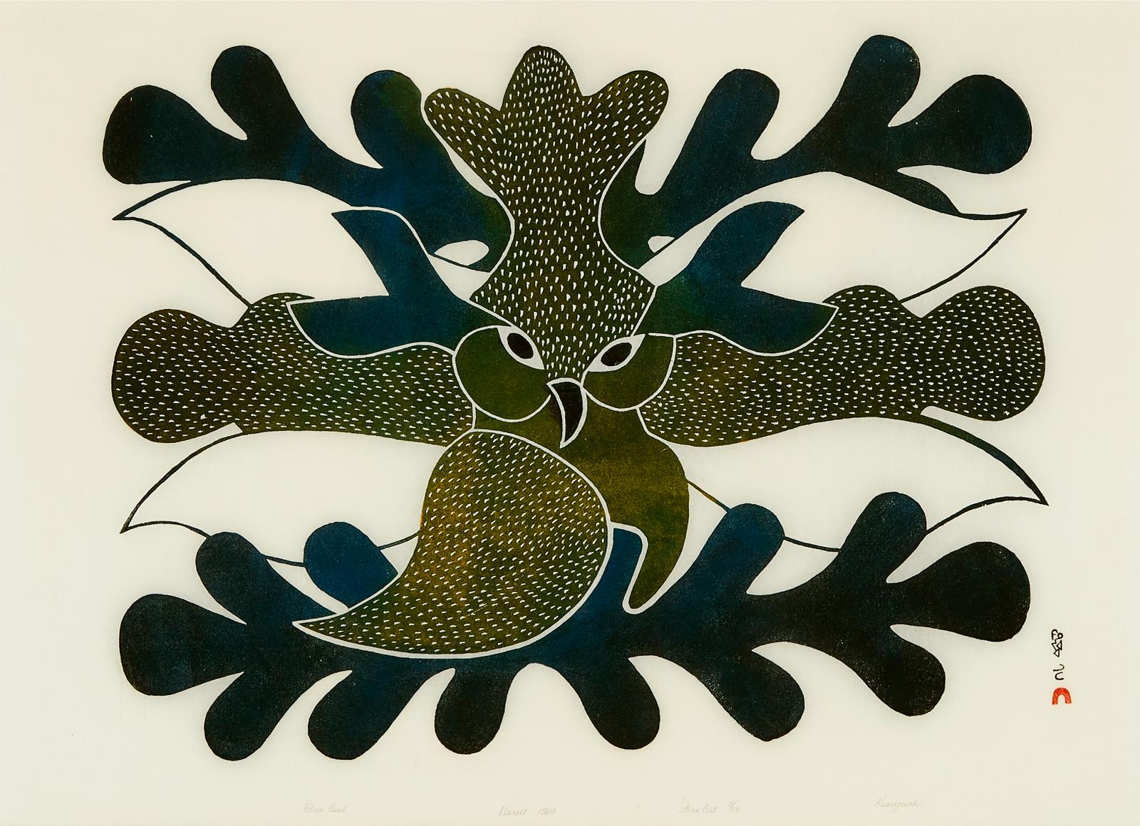 Kenojuak Ashevak (1927-2013) - Blue Owl