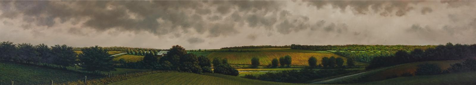 Willem Verhulst (1948) - Untitled (Landscape With Farm And Fields)