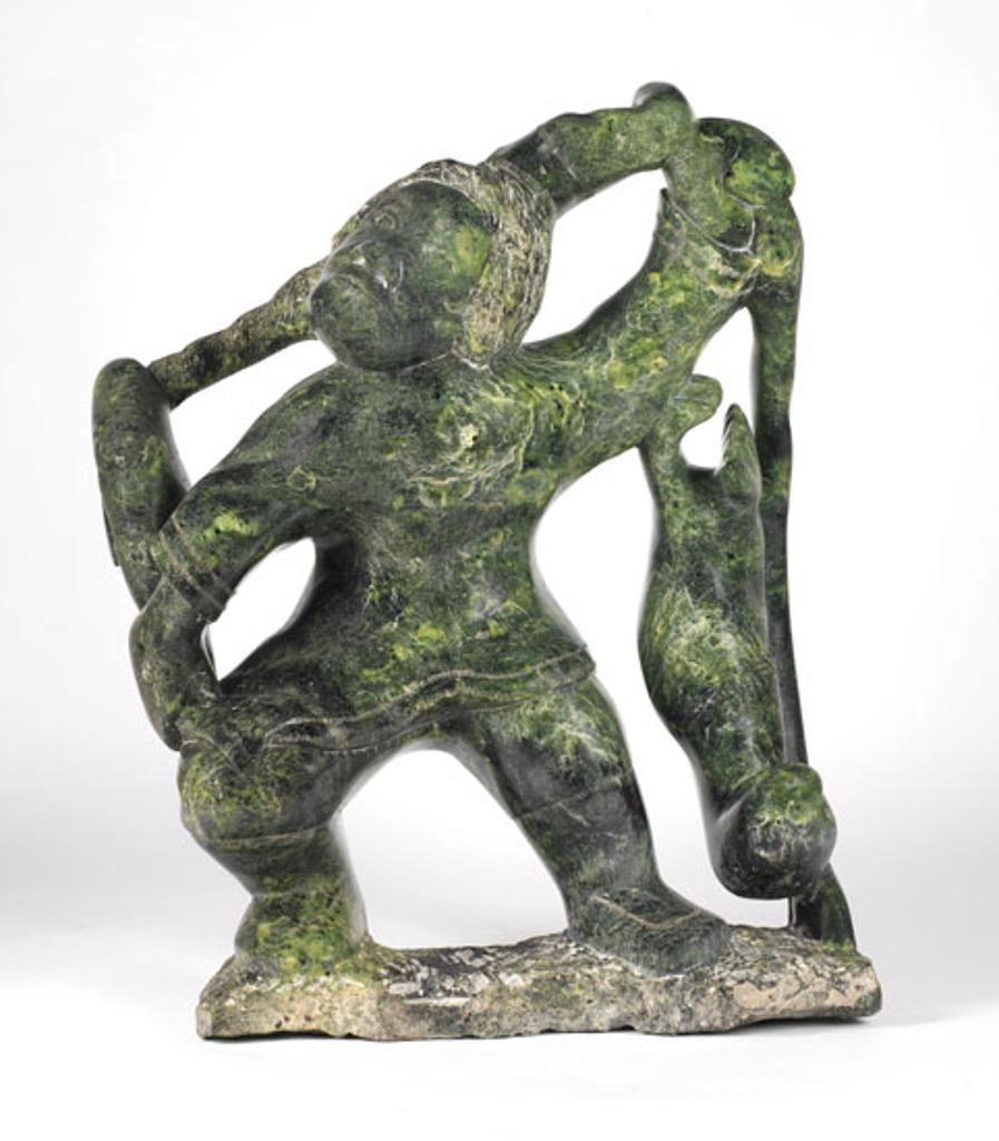 Aqjangajuk (Axangayu) Shaa (1937-2019) - Hunter with Seal and Fish