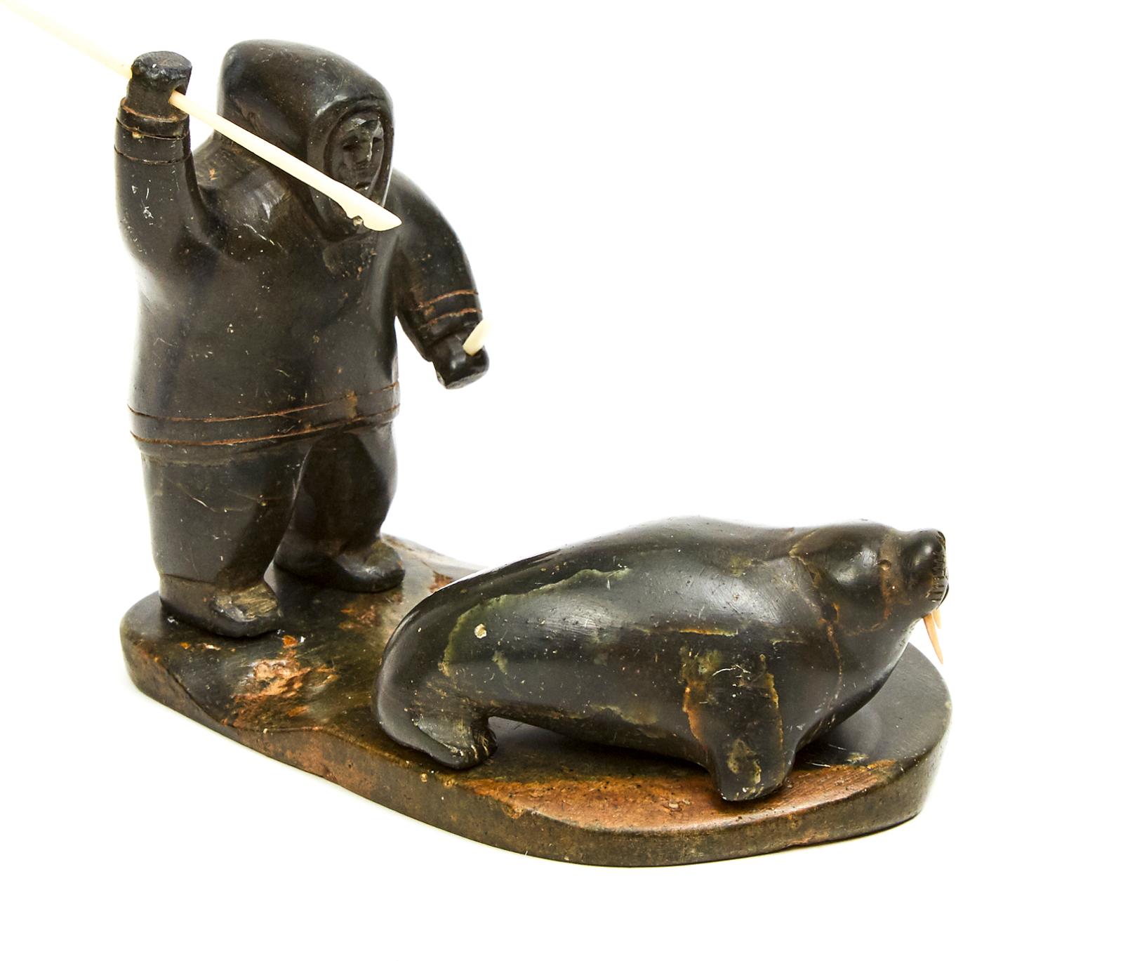 Akeeaktashuk (1898-1954) - Hunter Harpooning A Walrus