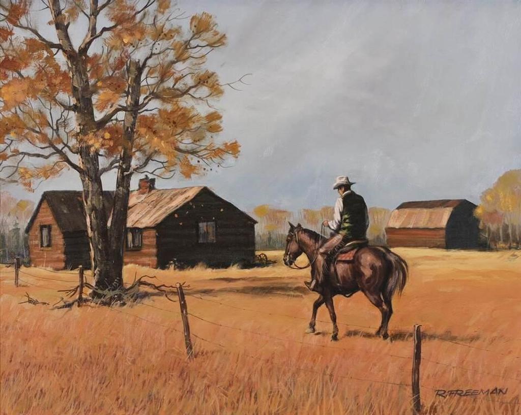 Richard (Dick) Audley Freeman (1932-1991) - Checking The Fence