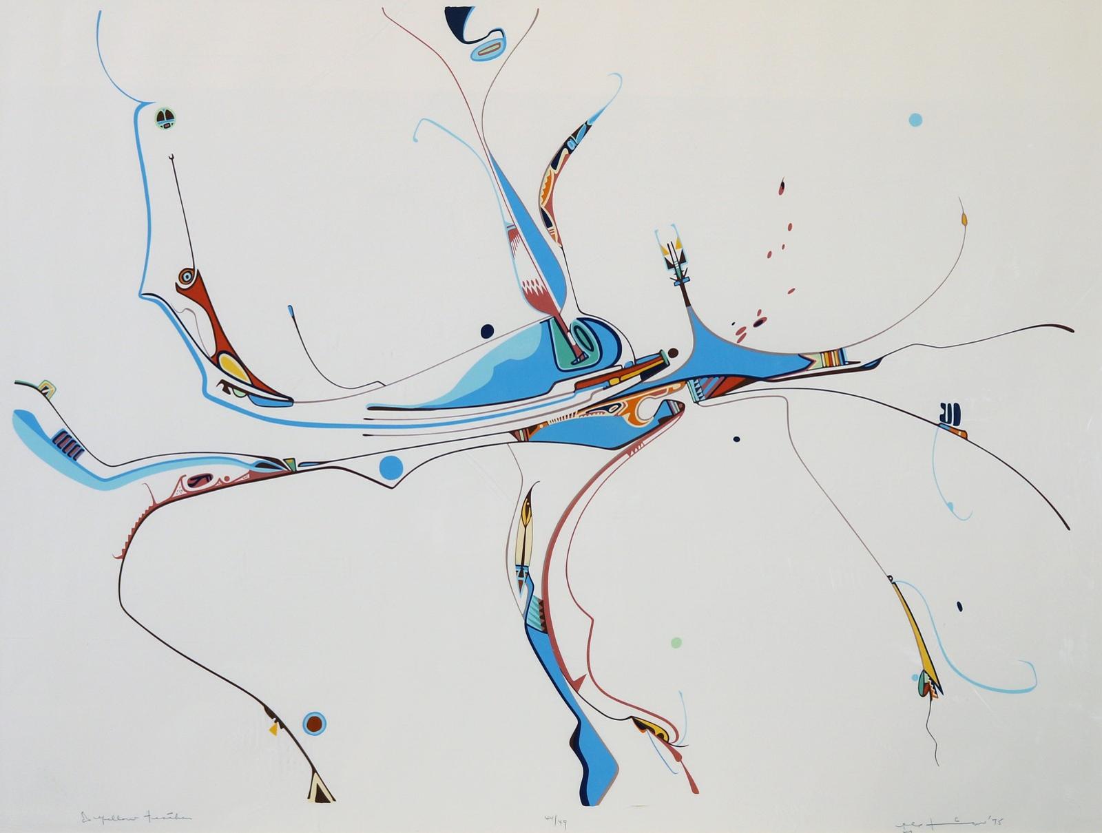 Alex Simeon Janvier (1935-2024) - Yellow Feather; 1975