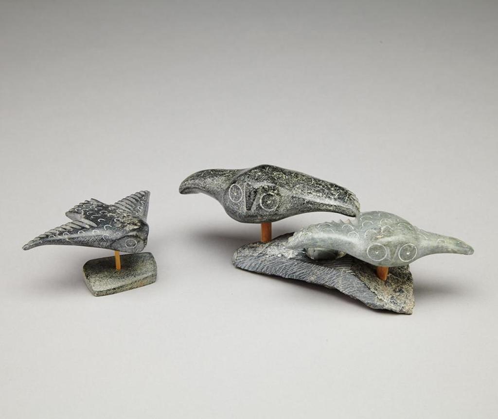 Clara Tumic (1950) - Owl In Flight; Owls Flying Over Nest