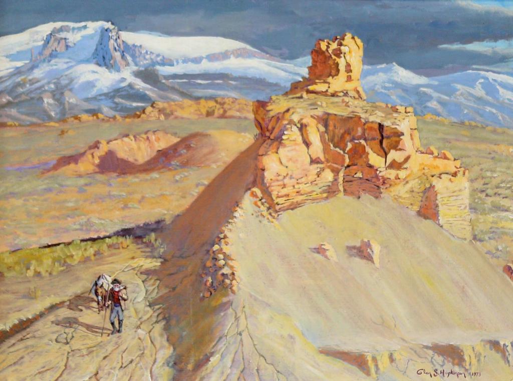 Glen Spencer Hopkinson (1946) - Untitled, Mountian Man and his Mule