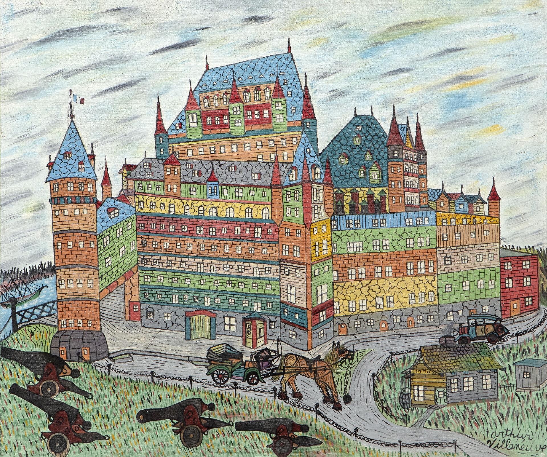 Arthur Villeneuve (1910-1990) - Ma cabane et le Château, c. 1965
