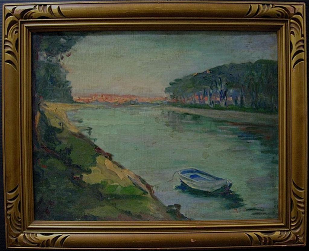Matilda S. Samuel (1860) - Moored Boat; Coastal Inlet