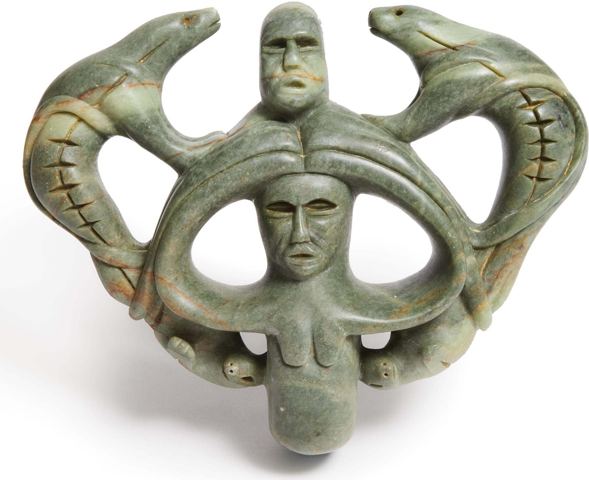 Abraham Apakark Anghik (1951) - Composition With Sedna And Qulliq