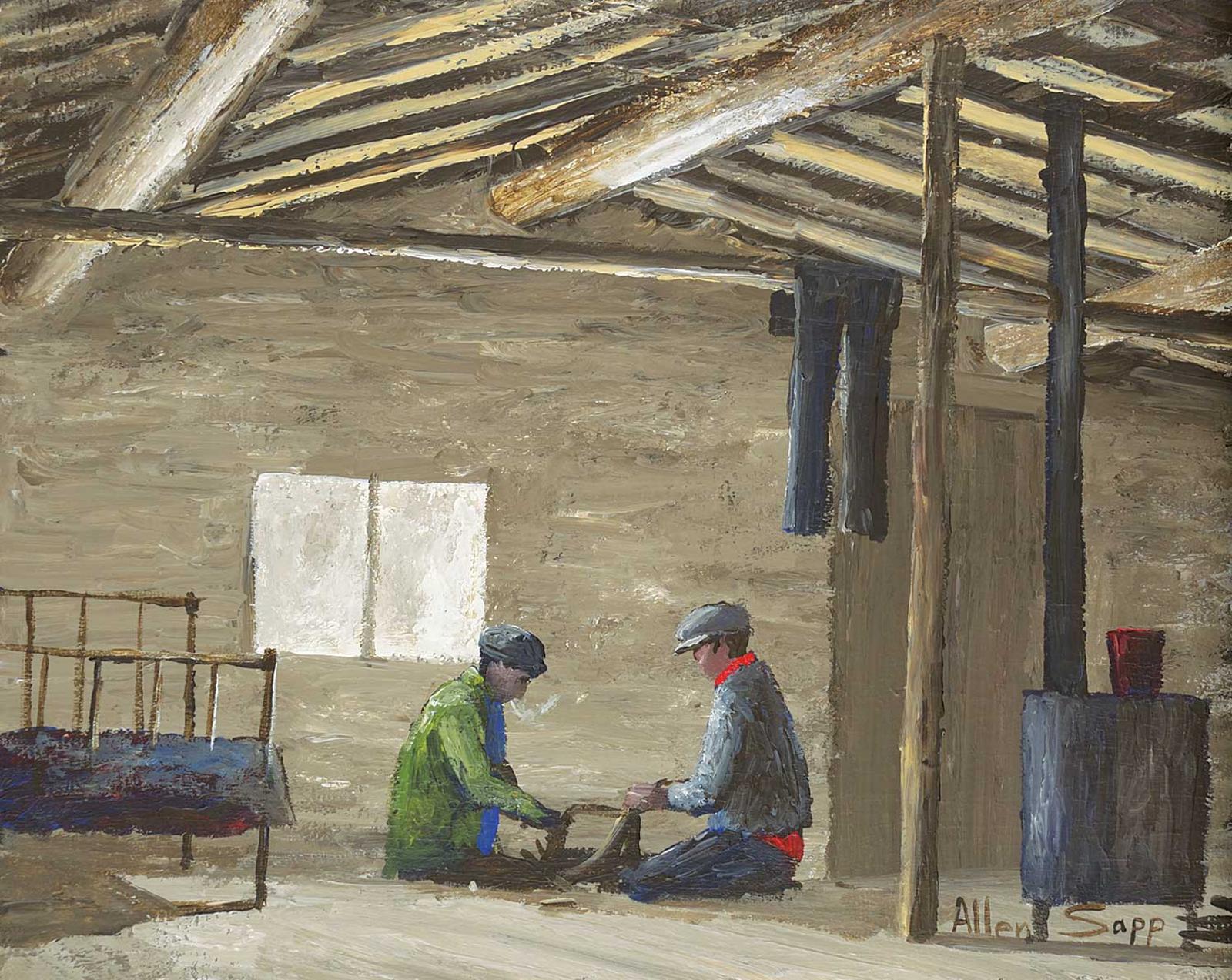 Allen Fredrick Sapp (1929-2015) - Fixing a Harness