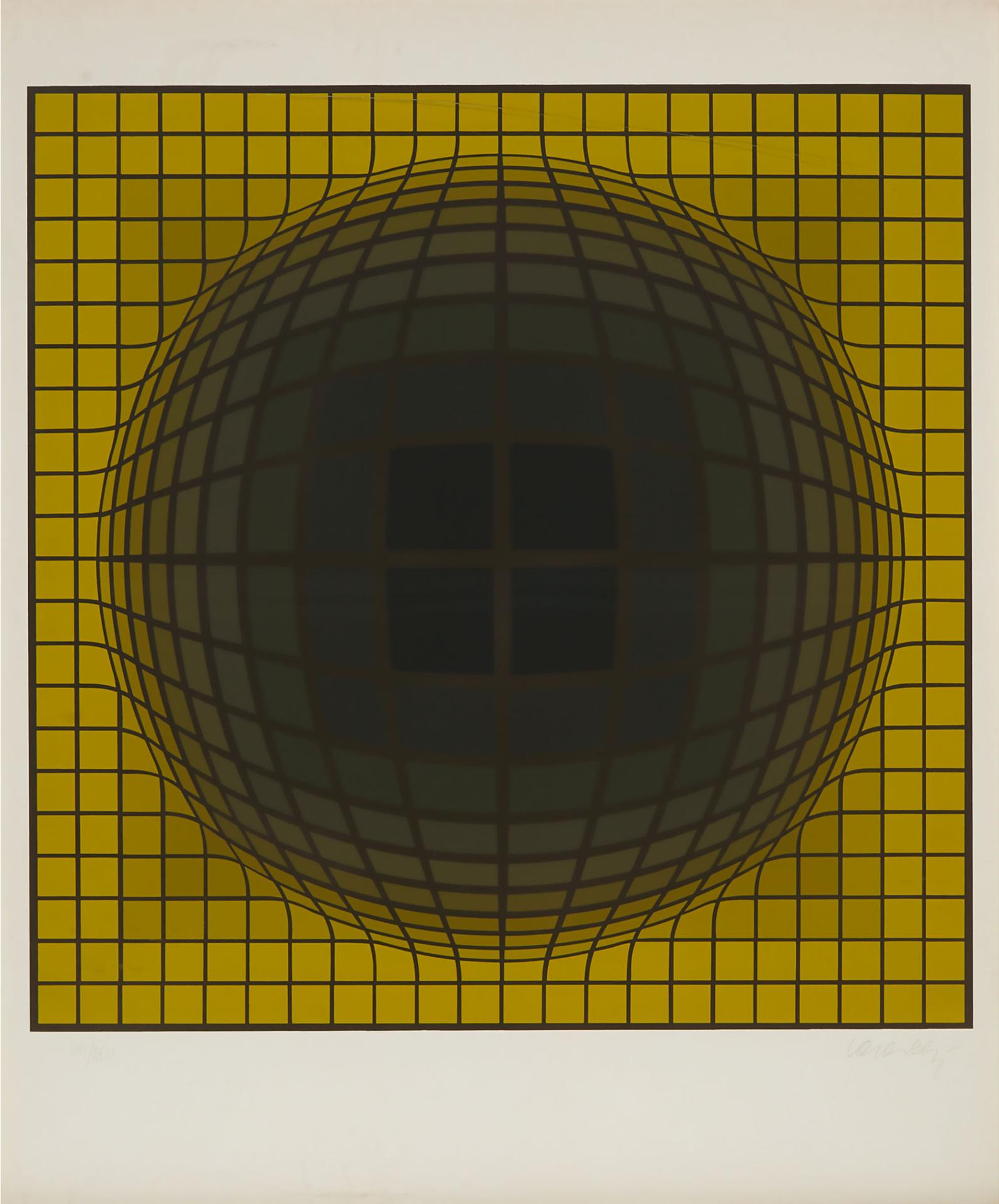 Victor Vasarely (1906-1997) - Domb-B - Yellow, Circa 1973