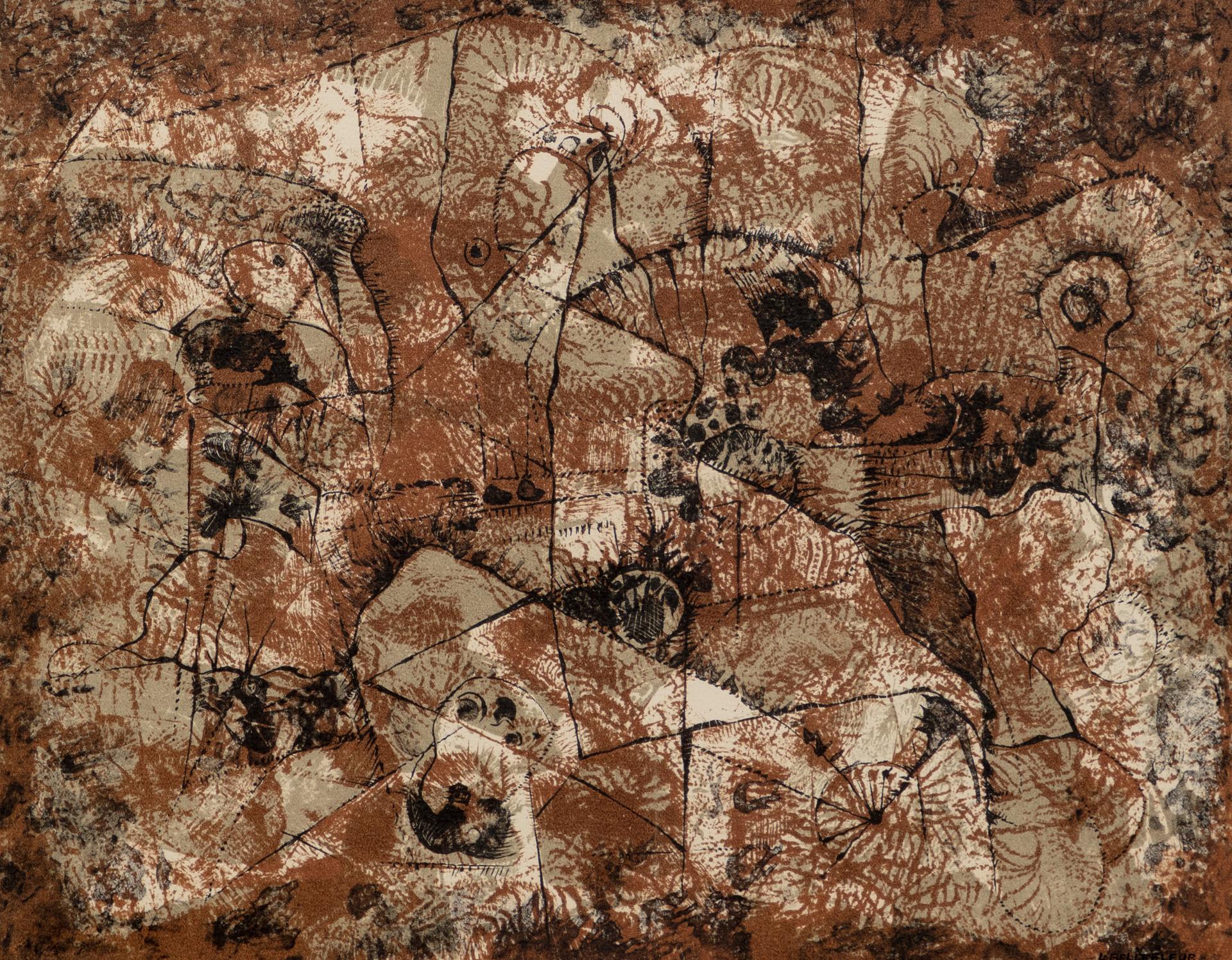 Léon Bellefleur (1910-2007) - Neuf de coupes, 1959