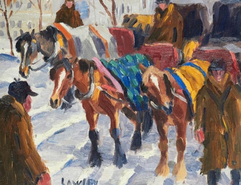 John Douglas Lawley (1906-1971) - In Front of the Château Frontenac, Quebec City