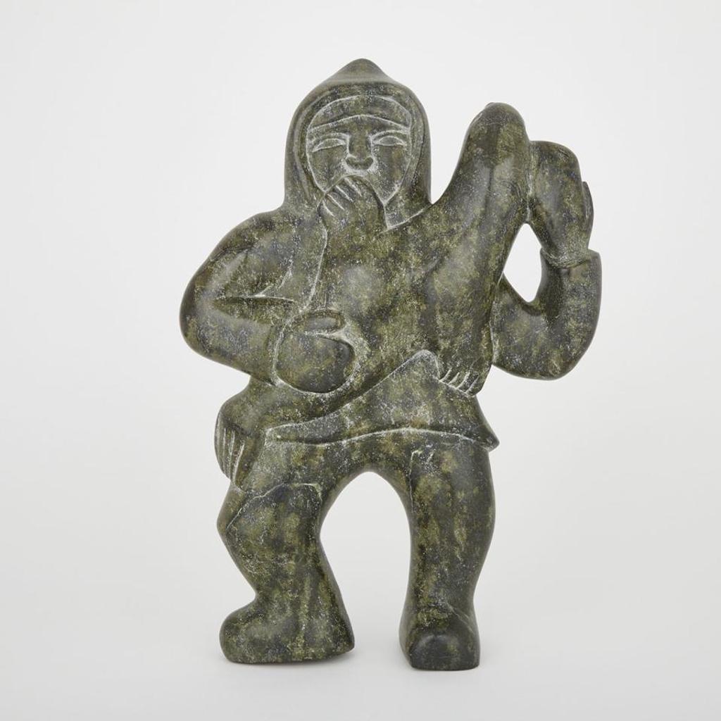 Kaka Ashoona (1928-1996) - Hunter Carrying A Seal
