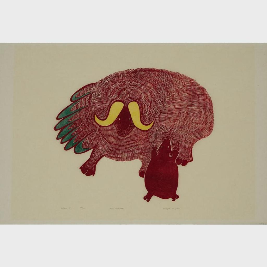 Agnes Nanogak (1925-2001) - Happy Musk-Oxen