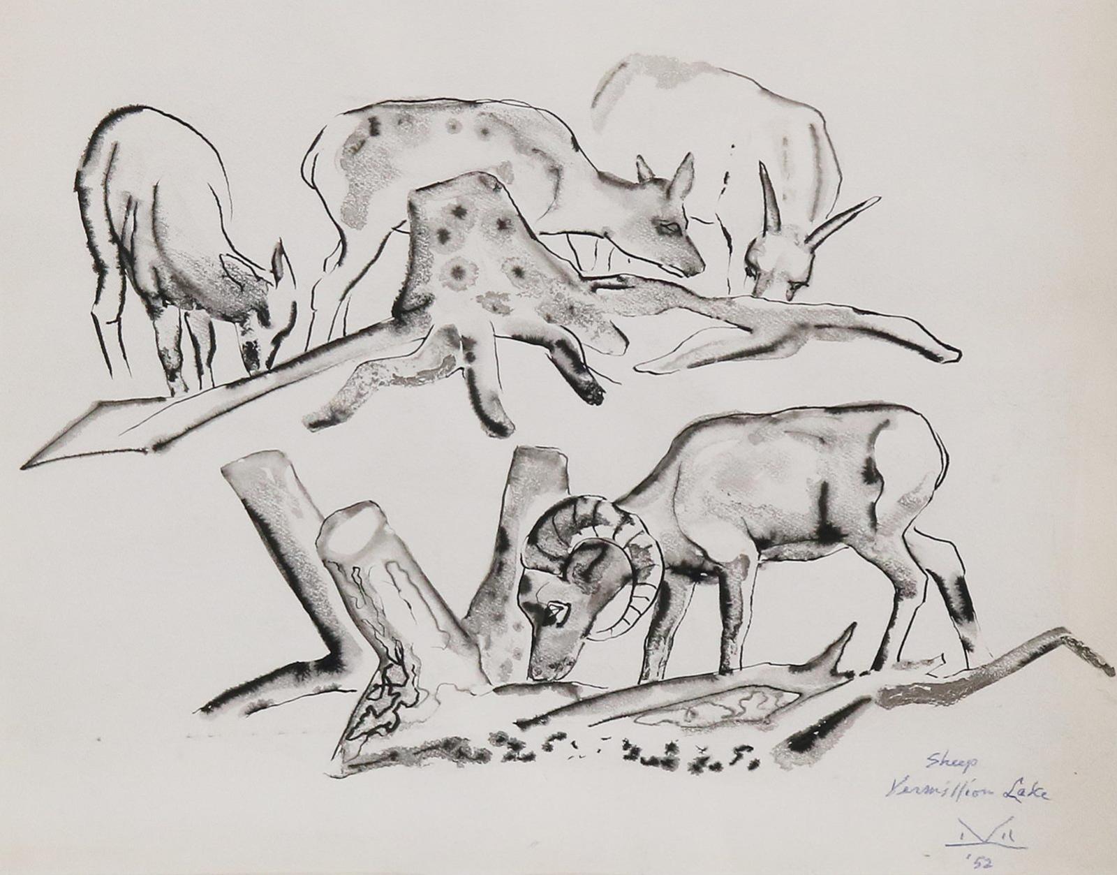 Illingworth Holey (Buck) Kerr (1905-1989) - Sheep, Vermillion Lake; 1952