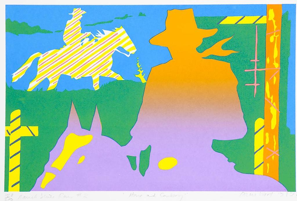Alan Wood (1935-2017) - Horse and Cowboy #2