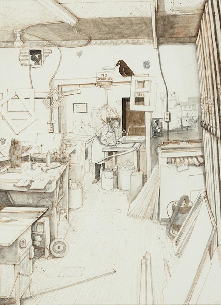 William Kurelek (1927-1977) - Brian Dedora in Isaacs Gallery Old Workshop