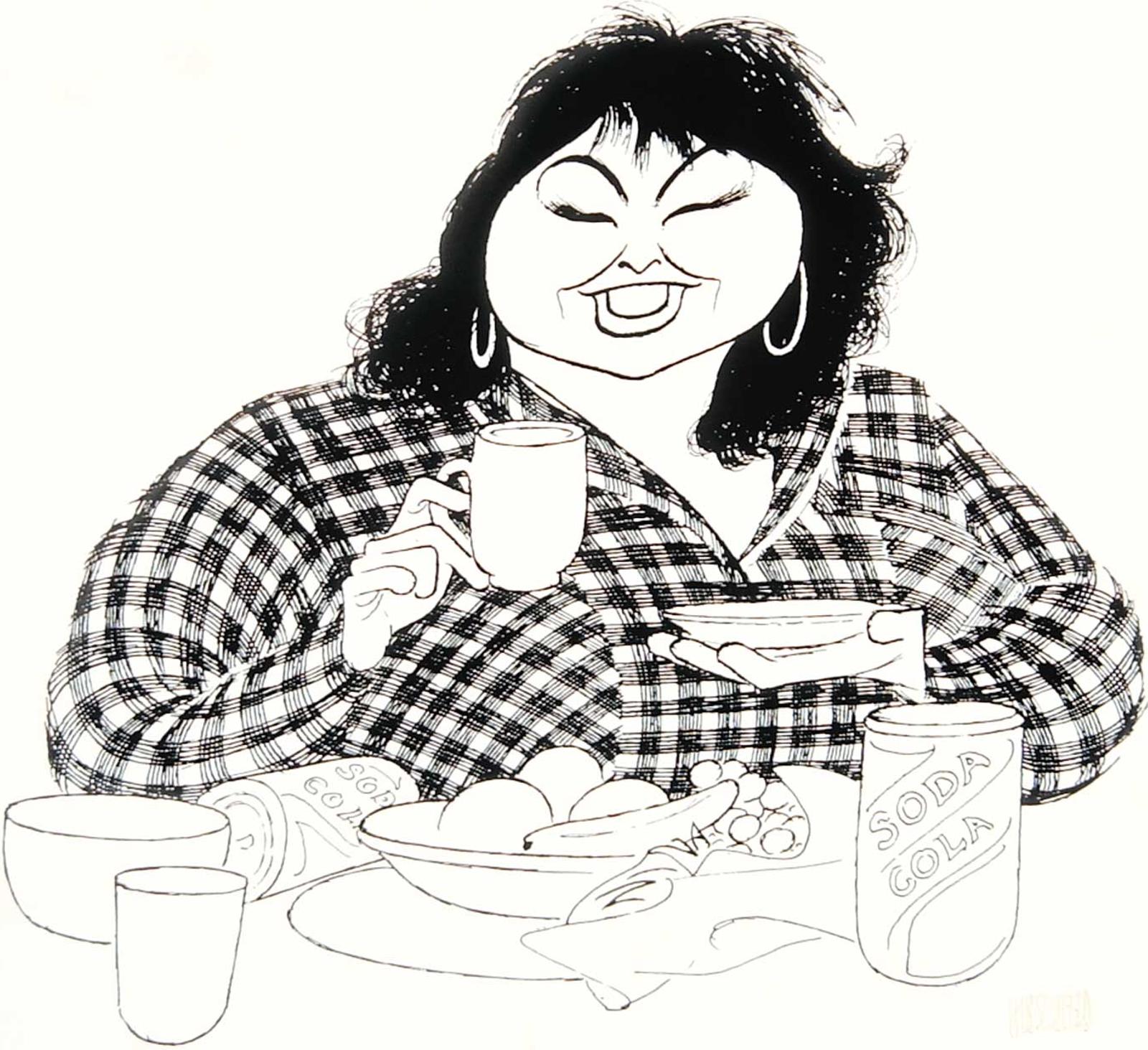 Albert (Al) Hirschfeld - Untitled - Rosanne Barr
