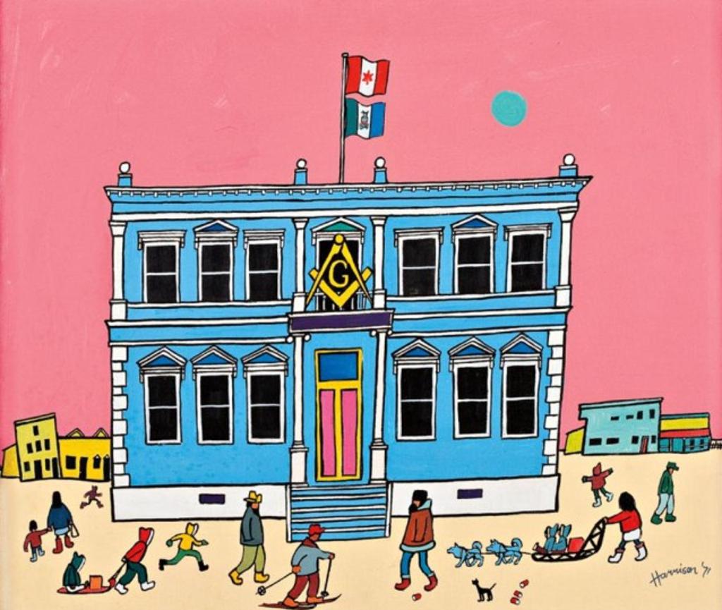 Ted Harrison (1926-2015) - Masonic Hall, Dawon City