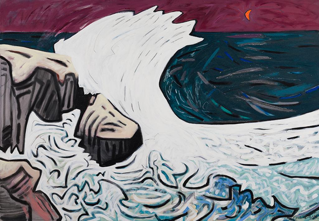 Anne Meredith Barry (1932-2003) - Big Wave #3, Orange Moon