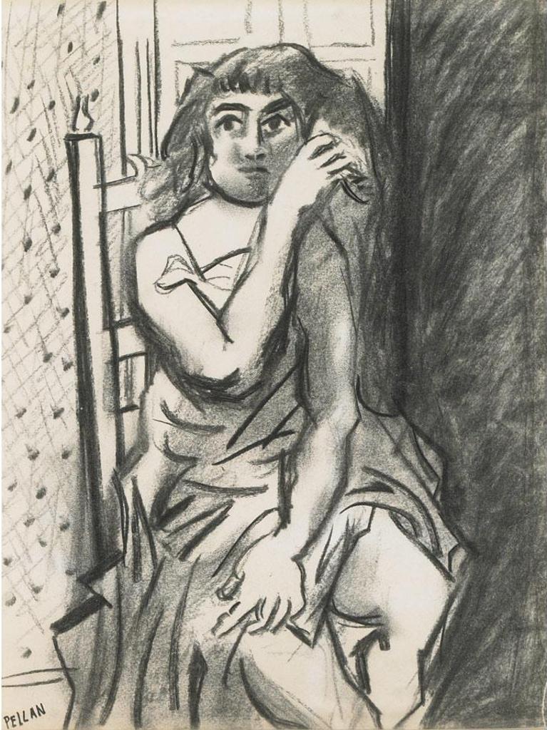 Alfred Pellan (1906-1988) - Jeune Fille Assise