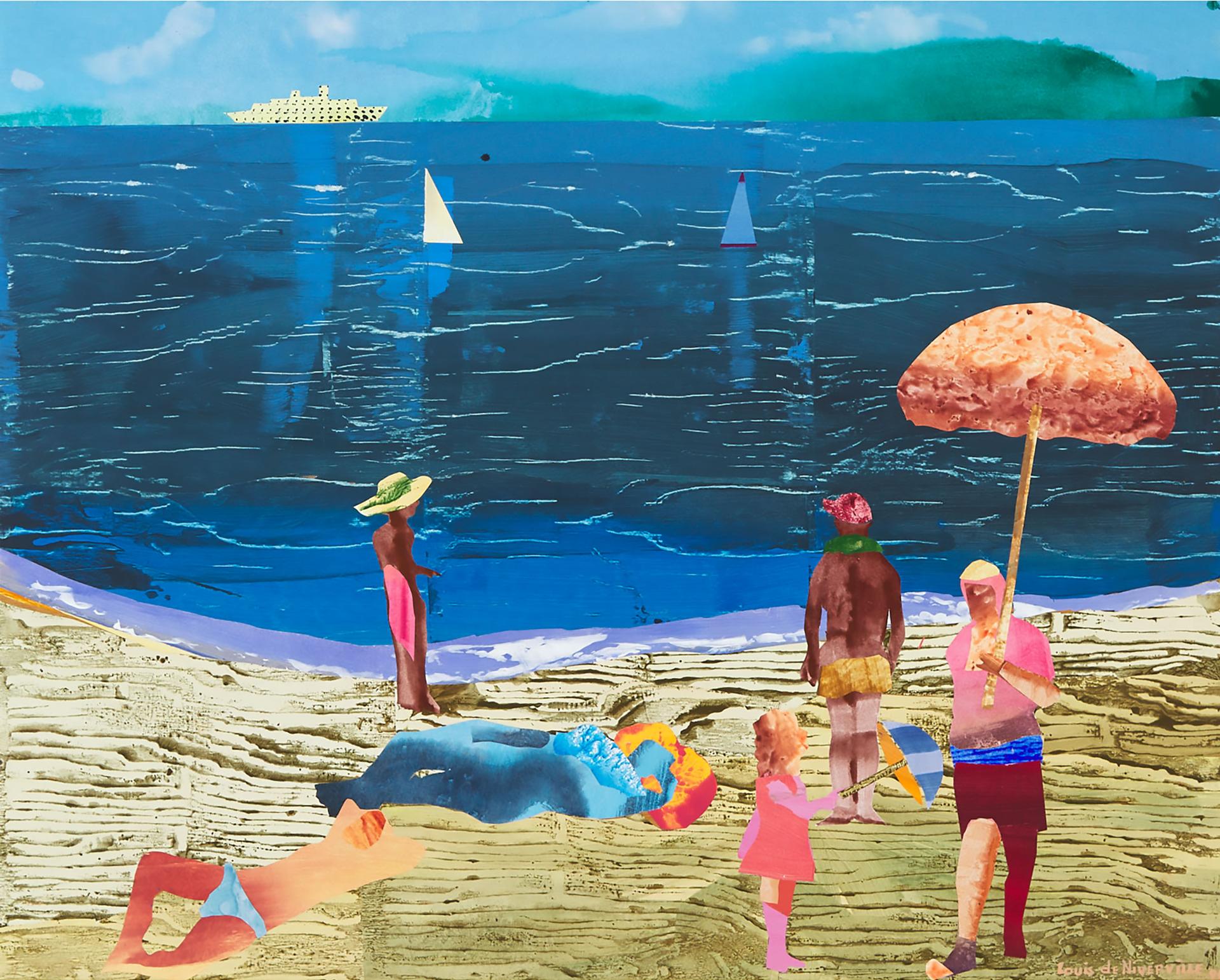 Louis de Niverville (1933-2019) - A Long Day At The Beach, 1996