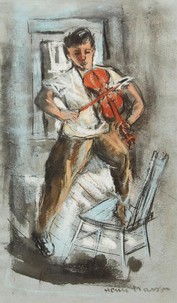 Henri Leopold Masson (1907-1996) - The Violin Player
