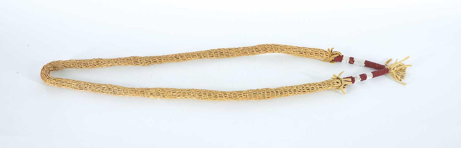 First Nations Basket School - Woven Grass and Bead Necklace