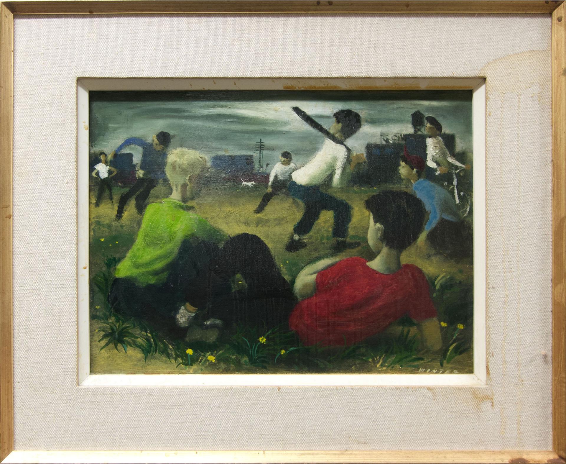 William Arthur Winter (1909-1996) - Boys Playing Baseball