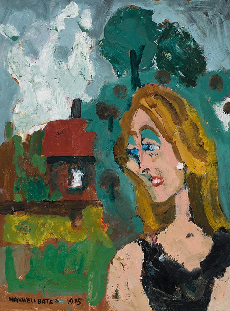 Maxwell Bennett Bates (1906-1980) - Untitled (Woman and House)