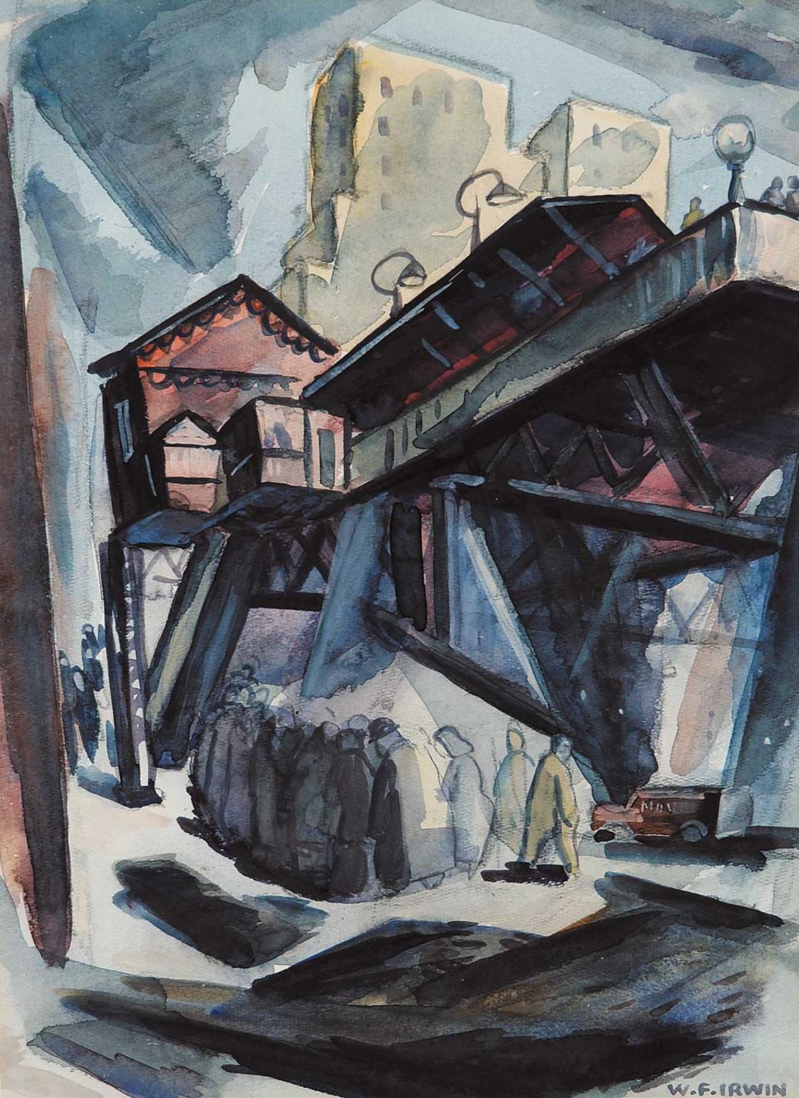 Wesley [Wes] Fraser Irwin - Untitled - Crowd at the Station