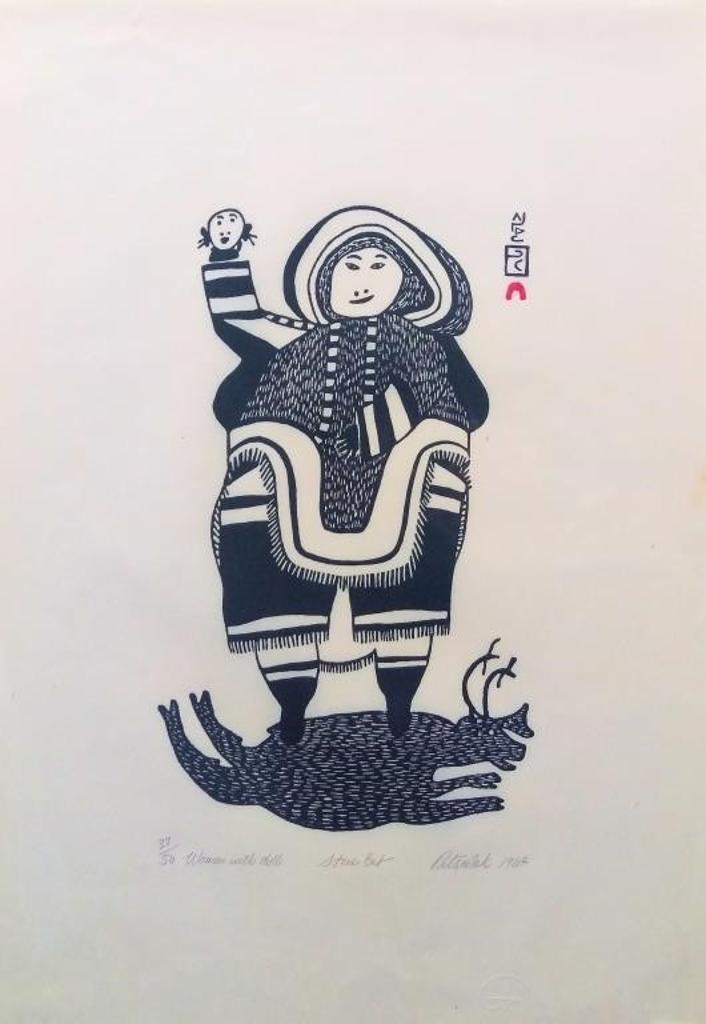 Pitseolak Ashoona (1904-1983) - Woman with Doll, 1964