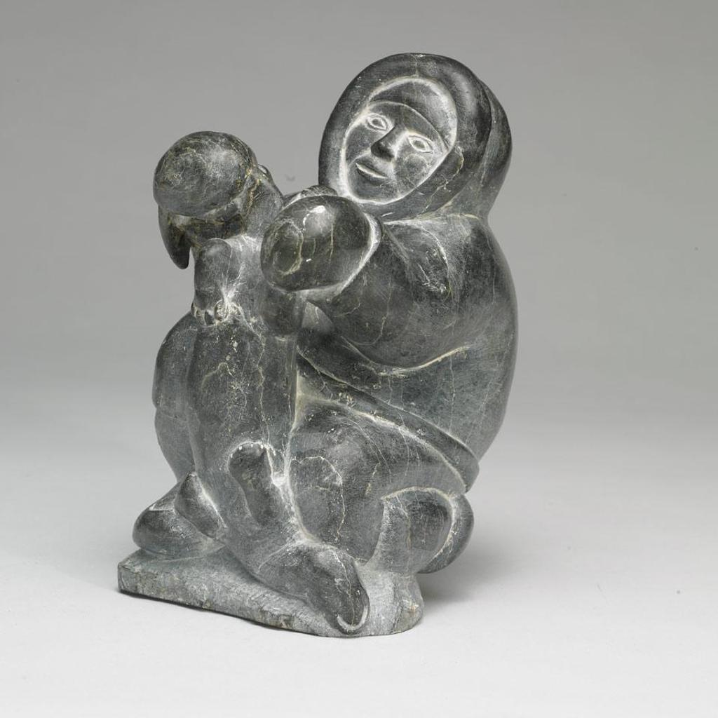 Josephie Nalukturuk (1936) - Hunter Holding Up Otter